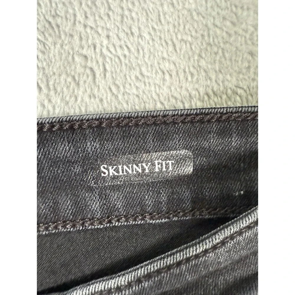 Judy Blue‎ Jeans Womens 11/30 Black Destroyed Mid Rise Skinny